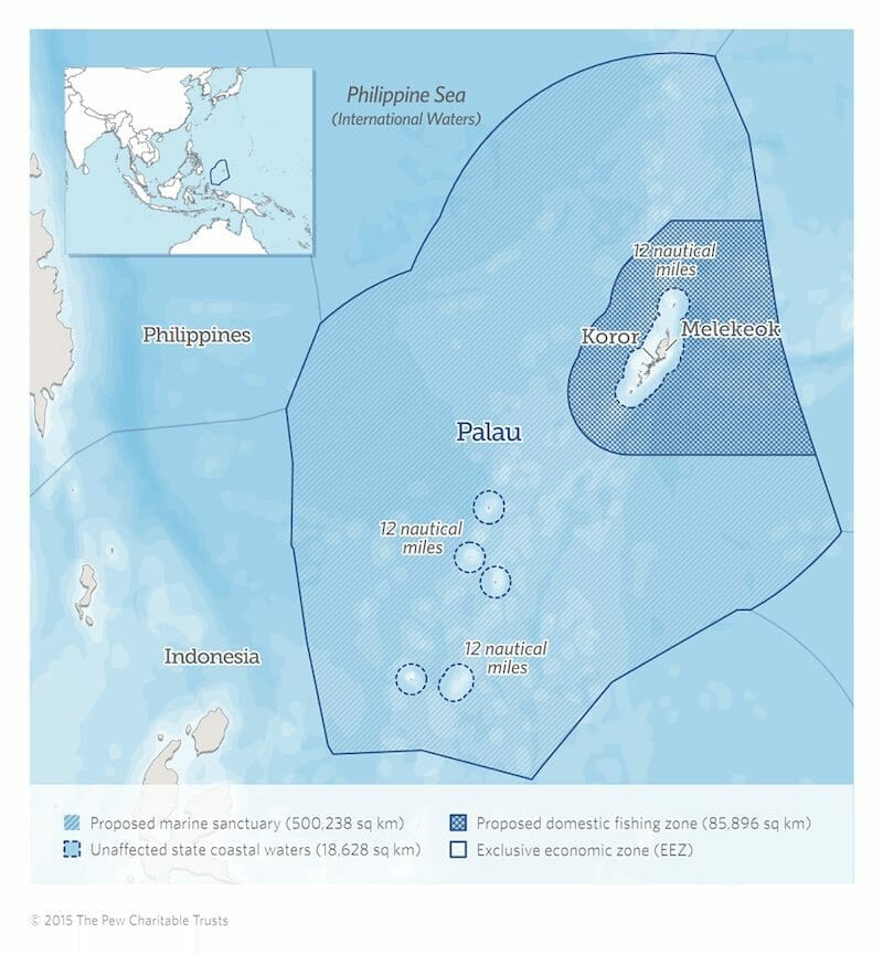 Palau Marine Sanctuary map