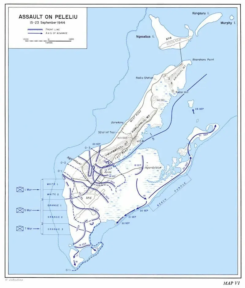 Peleliu map