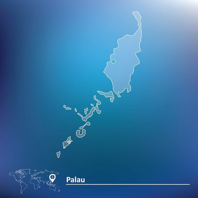 Palau Location On World Map - Map