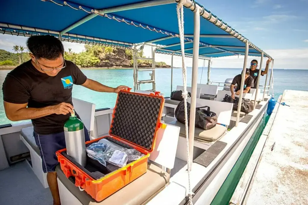 oxygen of dive boat