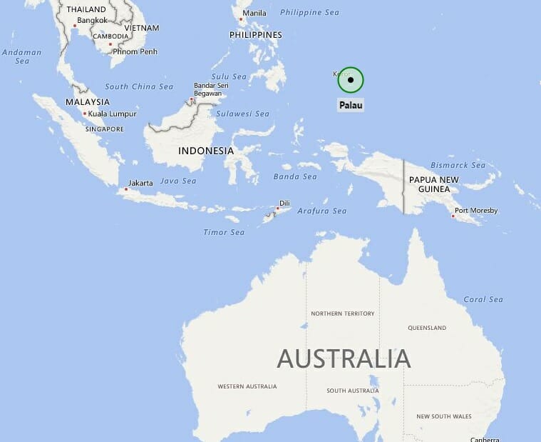where is palau located